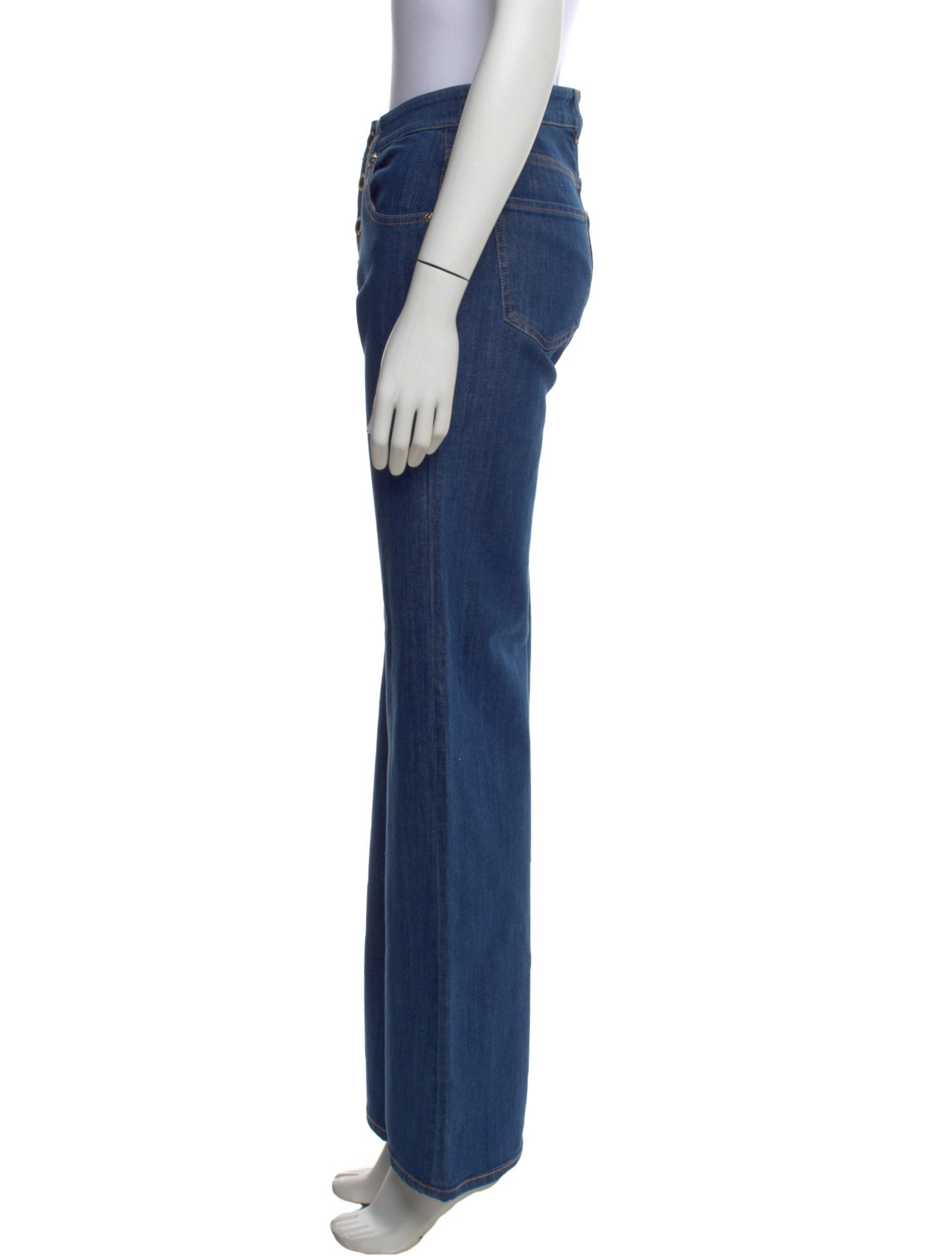 Mulberry High-Rise Wide Leg Jeans