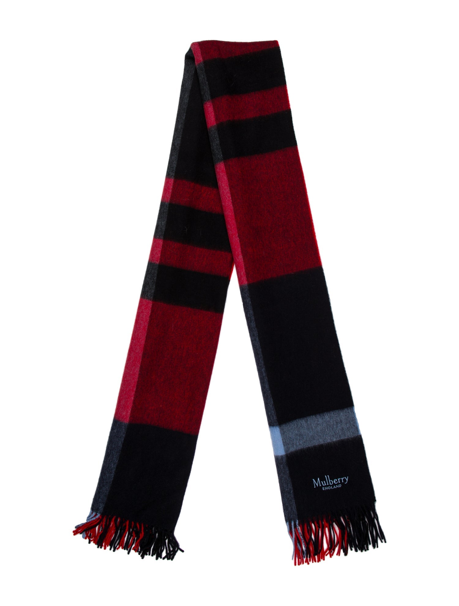 Mulberry Wool Striped Scarf