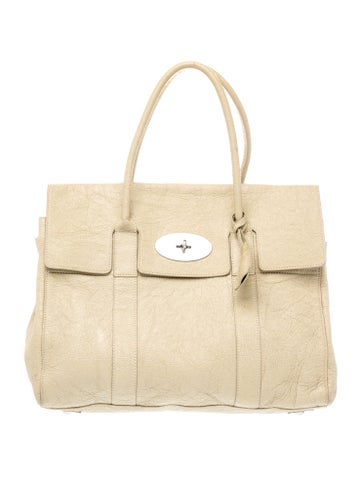 Pre-owned Mulberry Leather Top Handle Bag In Neutrals