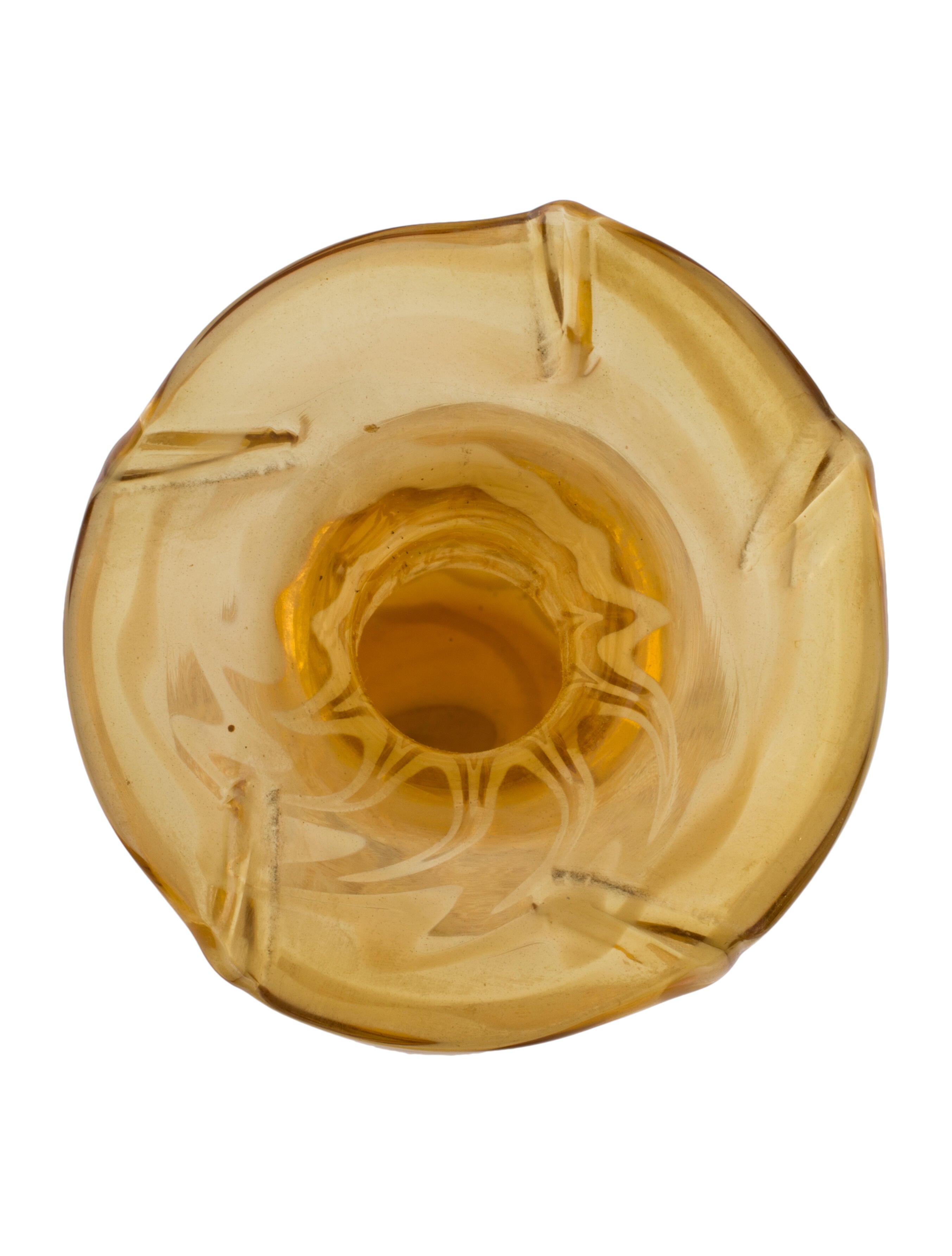 Murano Fluted Glass Vase Orange Decorative Accents, Decor & Accessories MUR20416 The RealReal