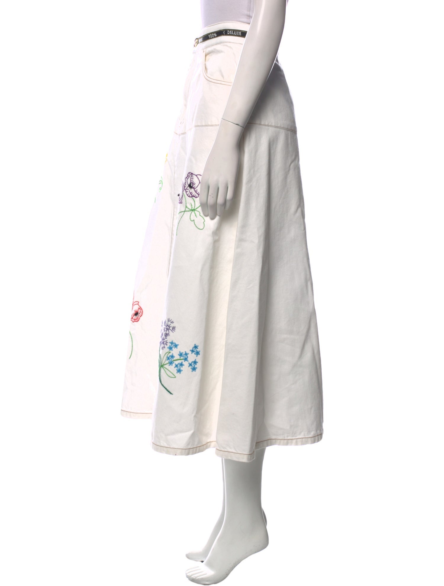 Muveil Patterned Midi Length Skirt