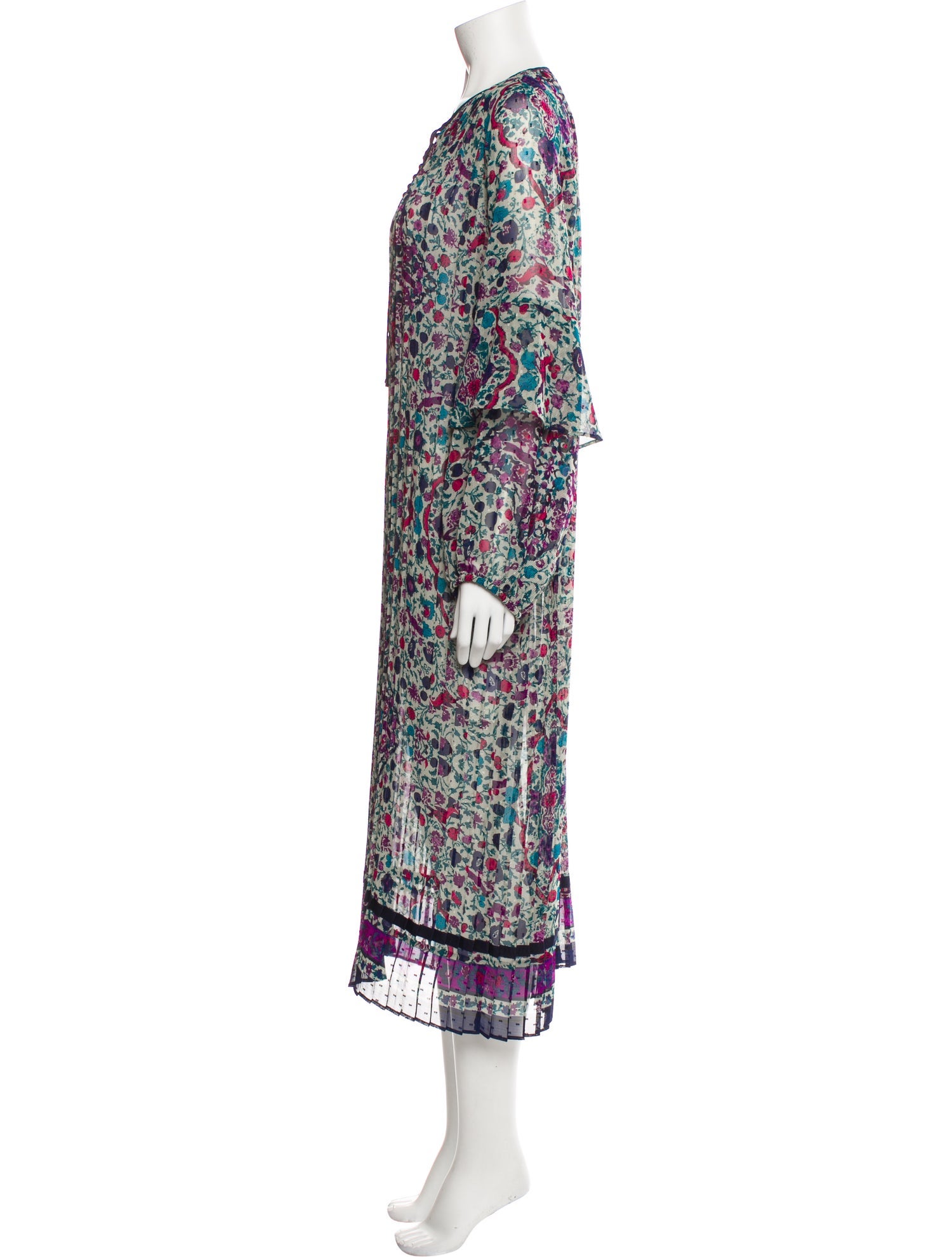 Muveil Printed Long Dress