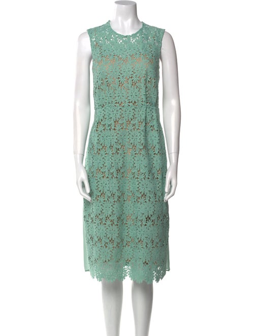 Muveil Lace Pattern Midi Length Dress