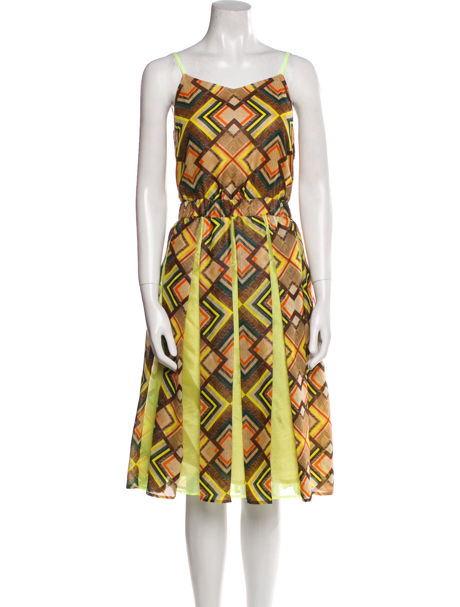 Muveil Printed Midi Length Dress