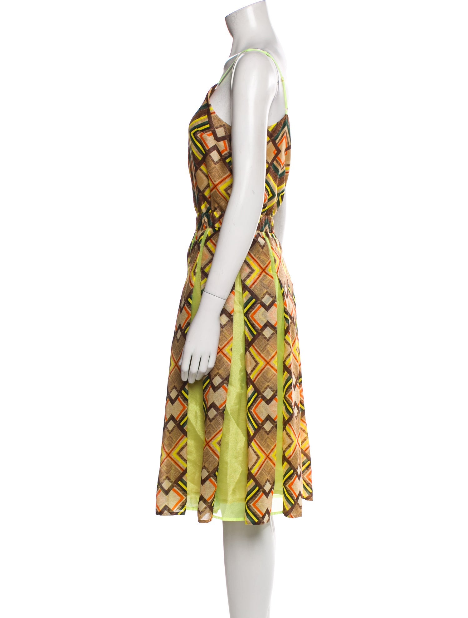 Muveil Printed Midi Length Dress