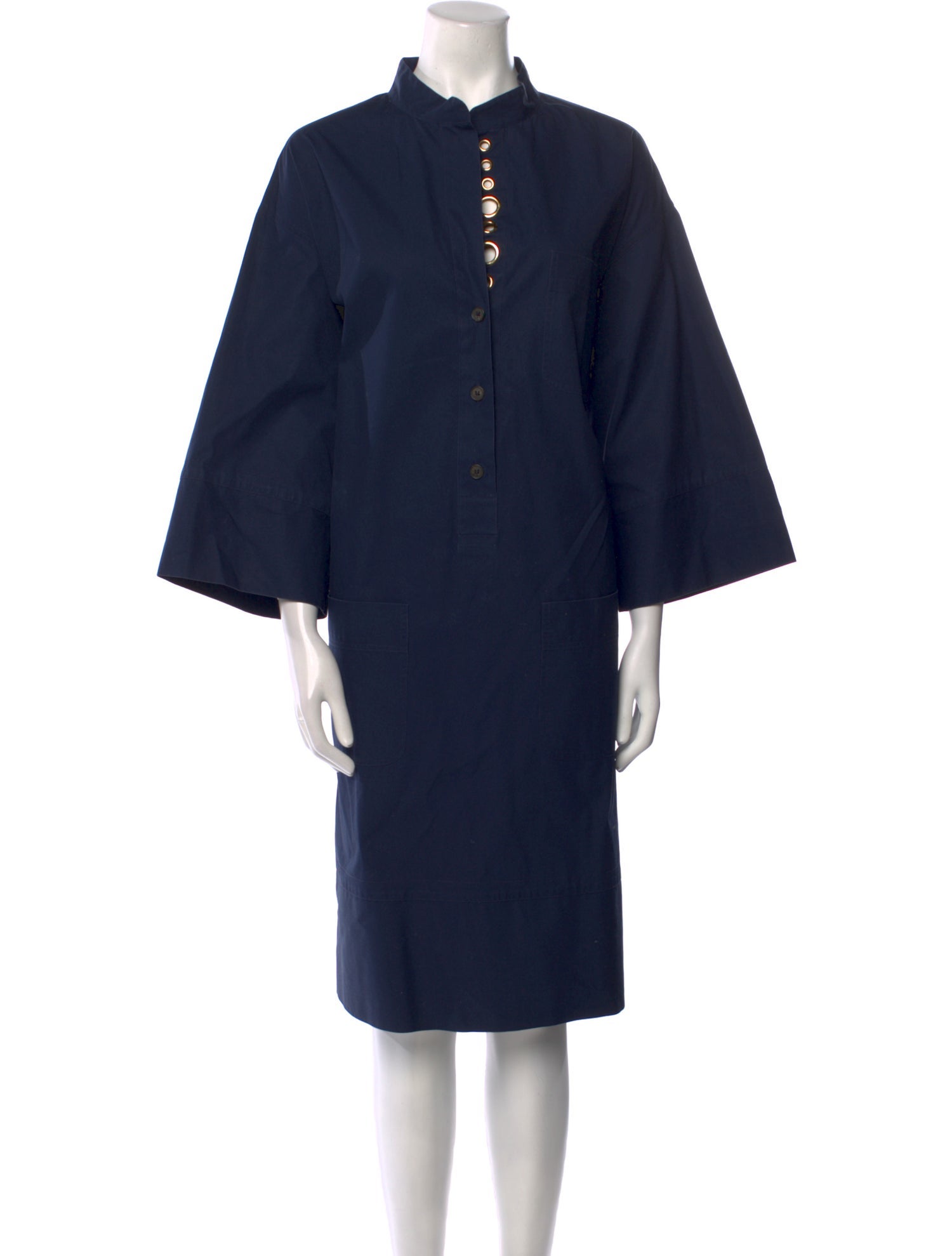 Mafalda von Hessen Mock Neck Midi Length Dress