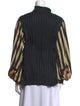 Michaele Vollbracht Silk Long Sleeve Button-Up Top