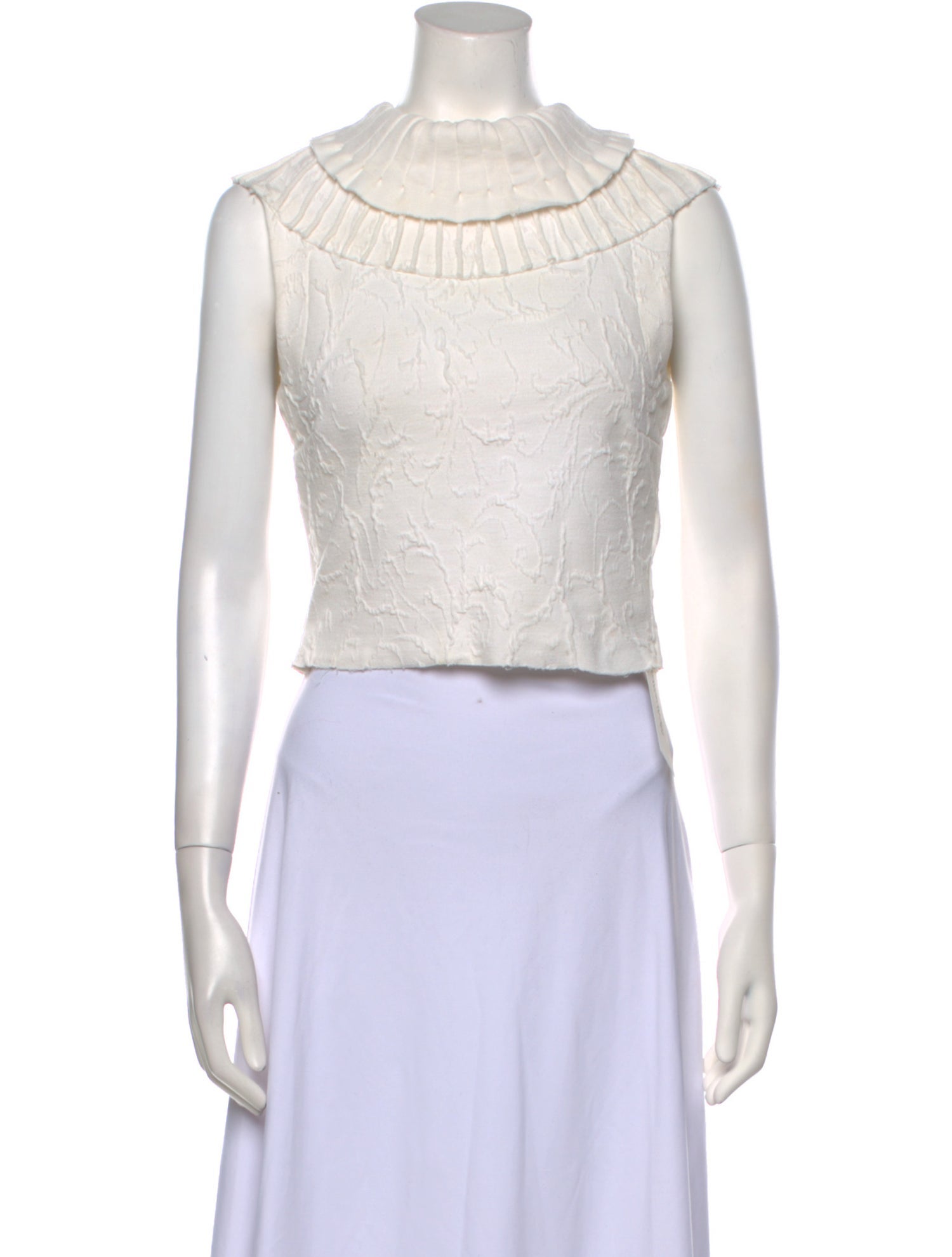 Maticevski Mock Neck Sleeveless Crop Top