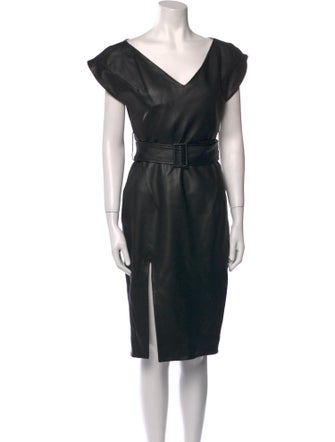 Maticevski Lambskin Knee-Length Dress