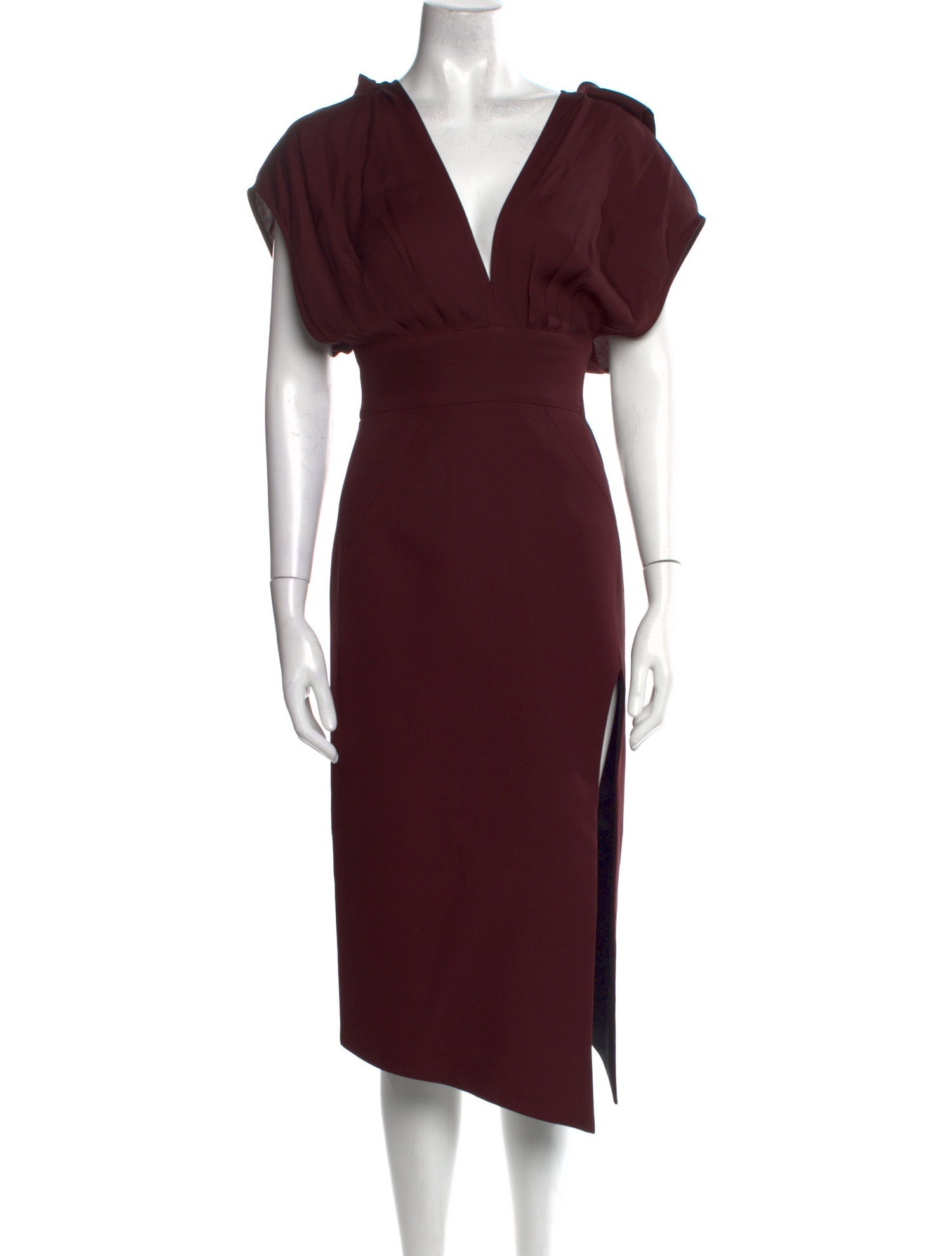 Maticevski Plunge Neckline Midi Length Dress