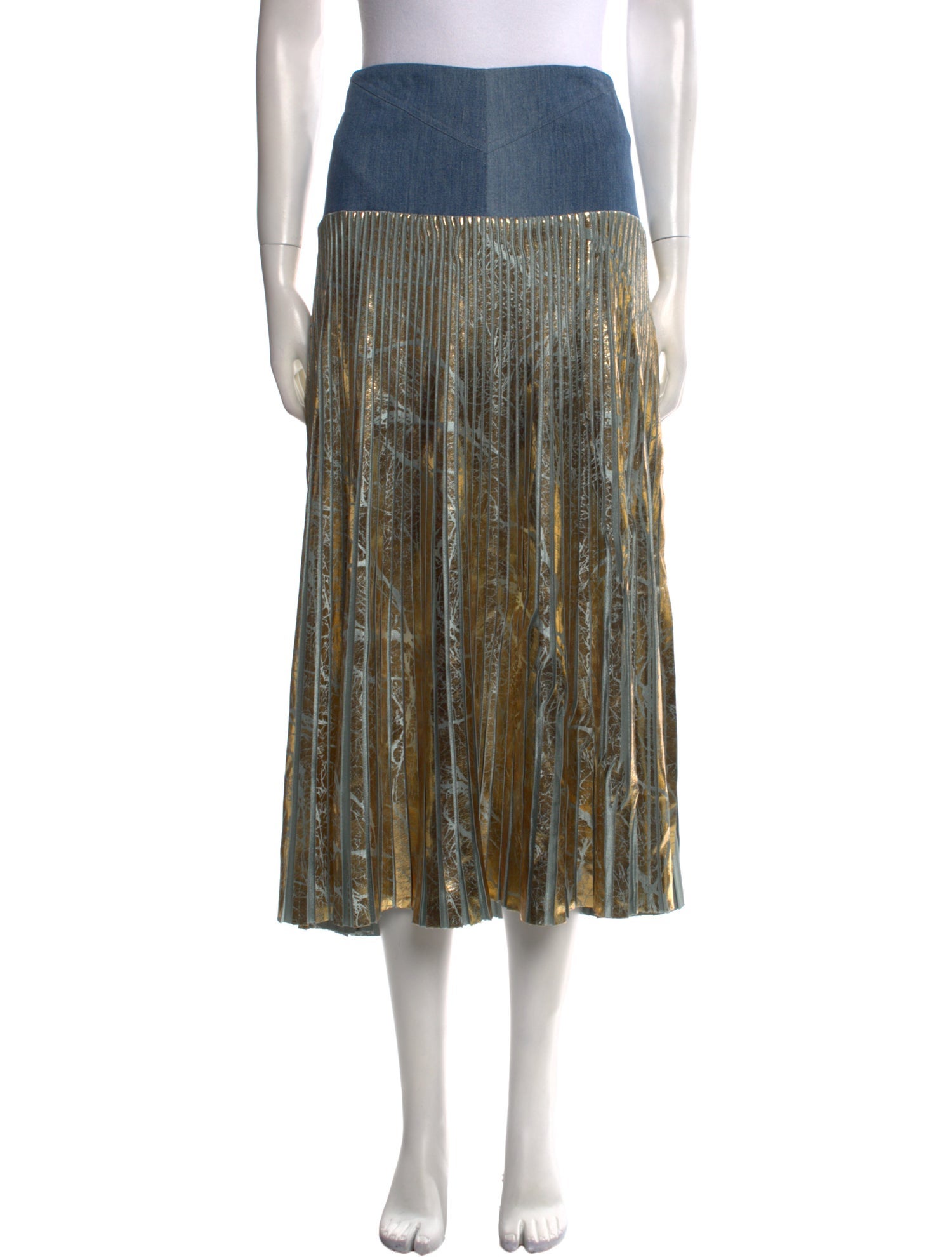 Maticevski Striped Midi Length Skirt