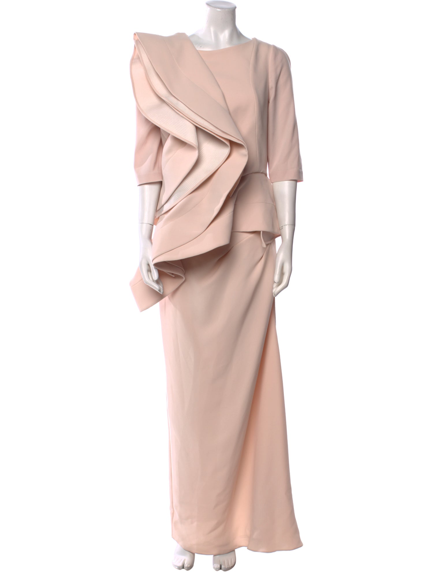 Maticevski Bateau Neckline Long Dress