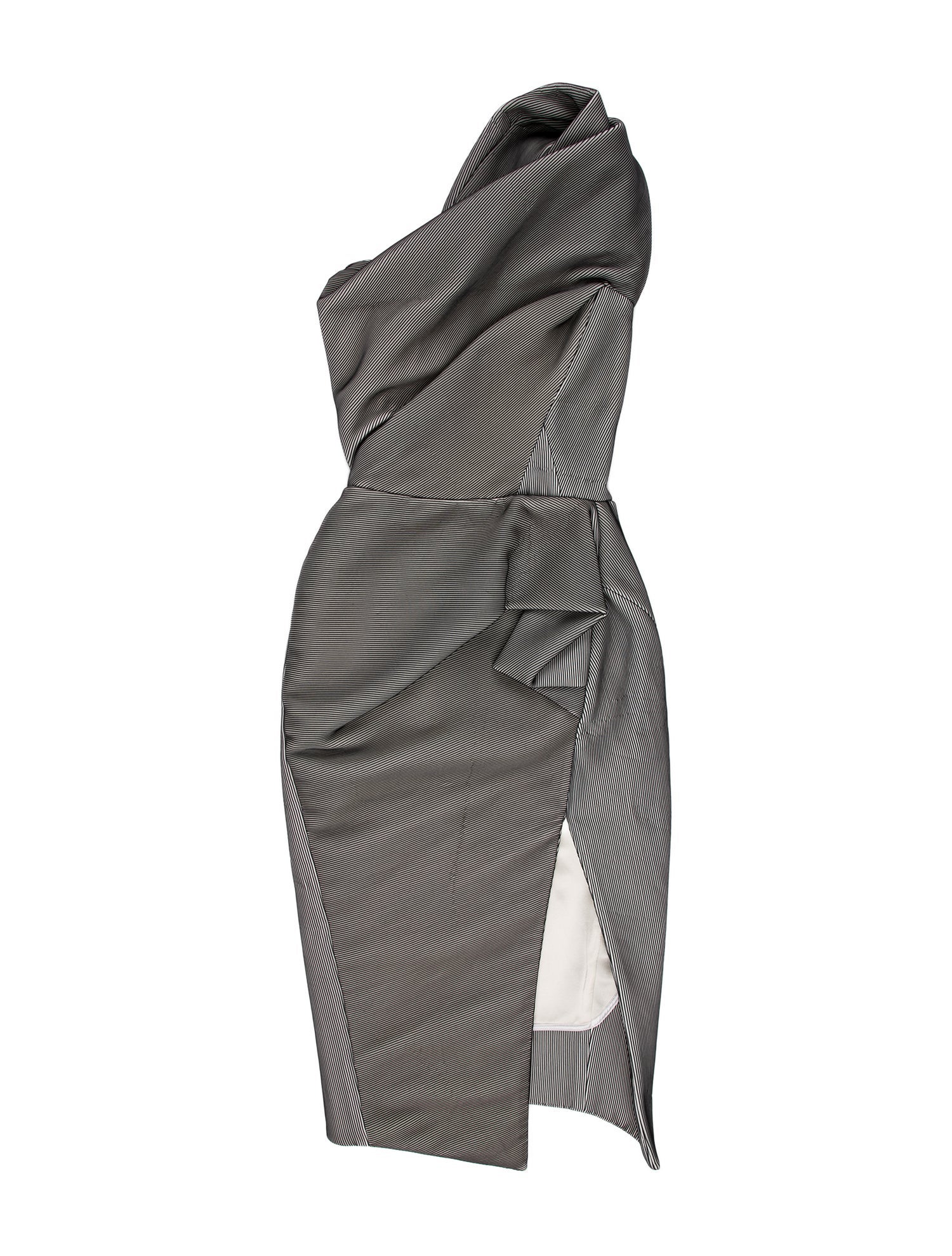 Maticevski Striped Midi Length Dress