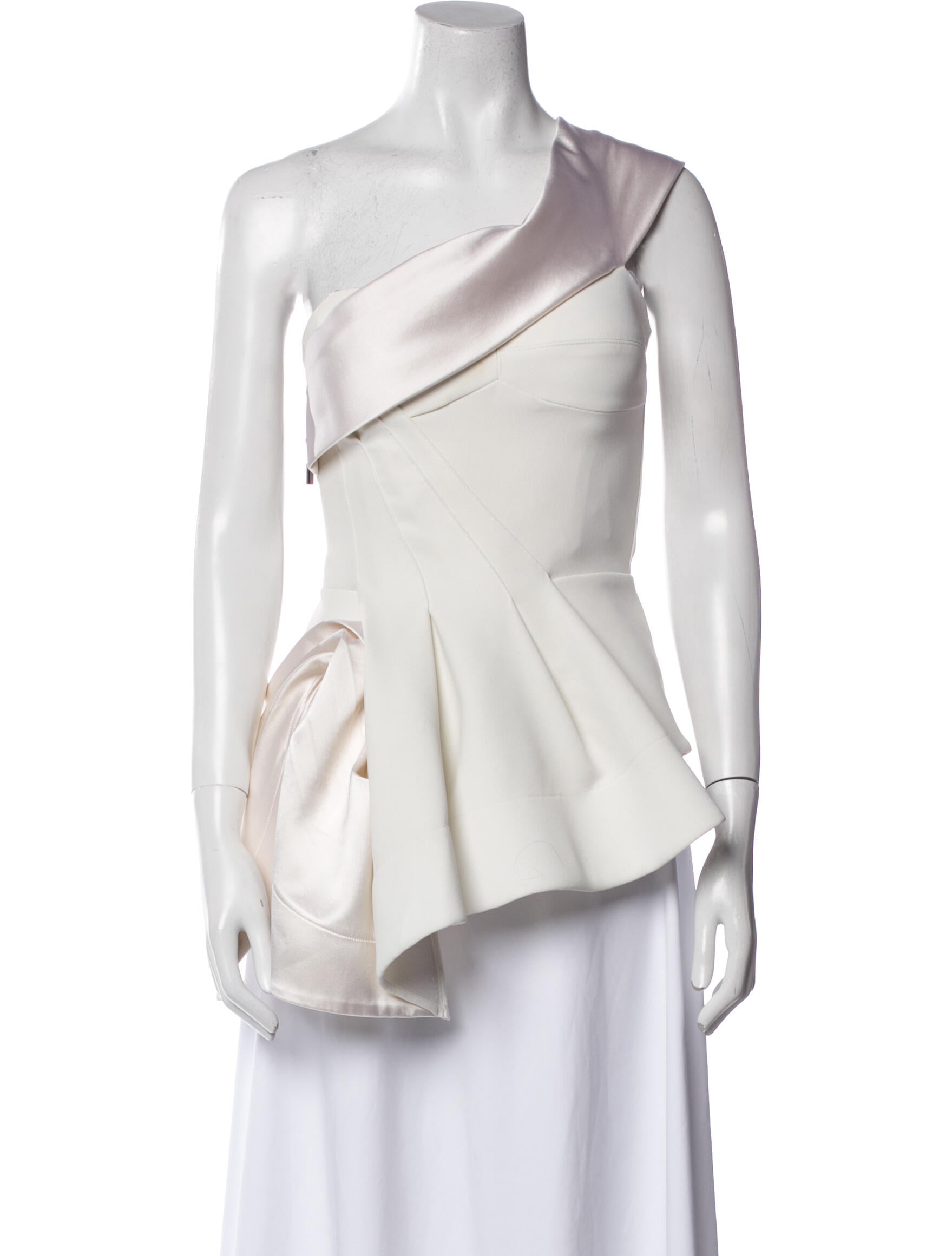 Maticevski One-Shoulder Sleeveless Blouse