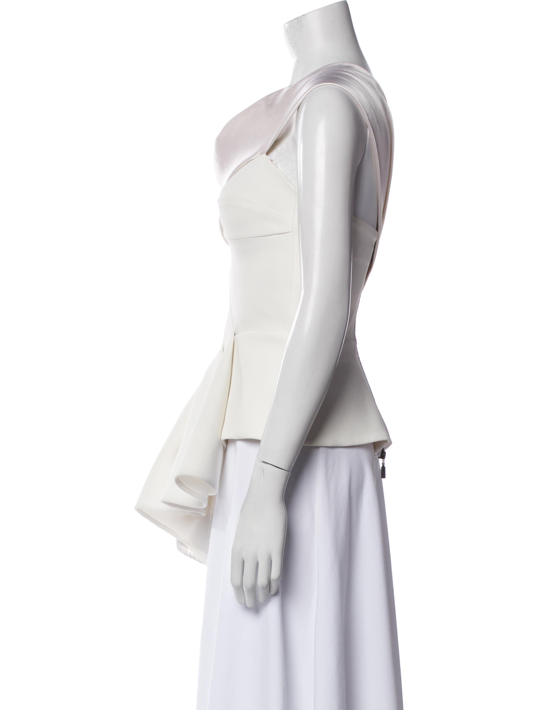 Maticevski One-Shoulder Sleeveless Blouse