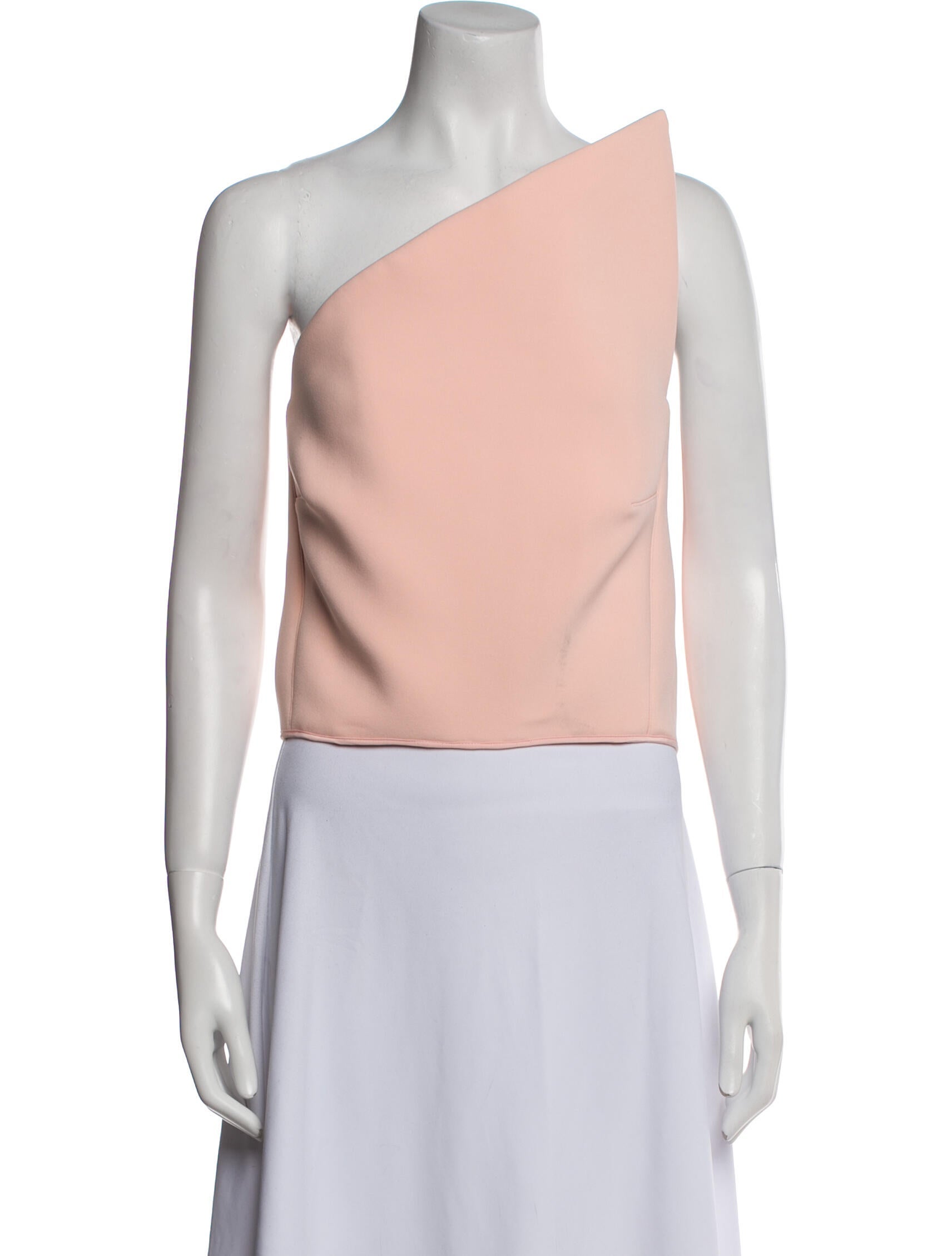 Maticevski One-Shoulder Sleeveless Crop Top