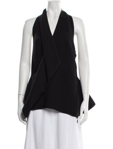 Pre-owned Maticevski V-neck Sleeveless Top In Black