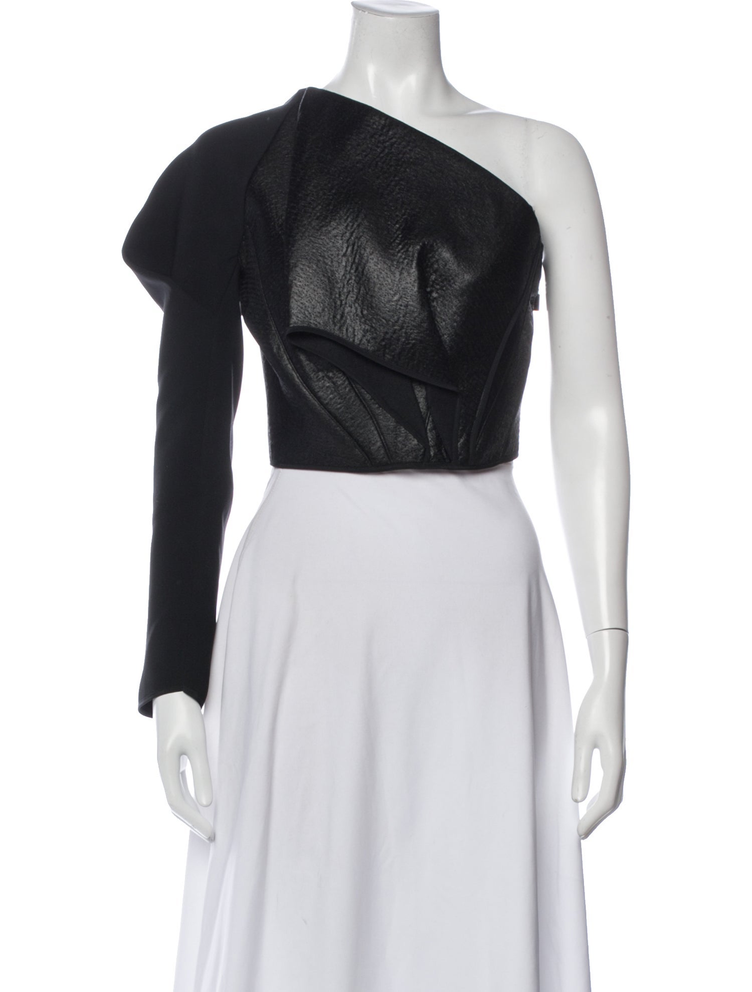 Maticevski One-Shoulder Long Sleeve Top