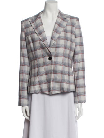 Michelle Waugh Plaid Print Blazer