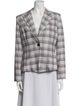 Michelle Waugh Plaid Print Blazer