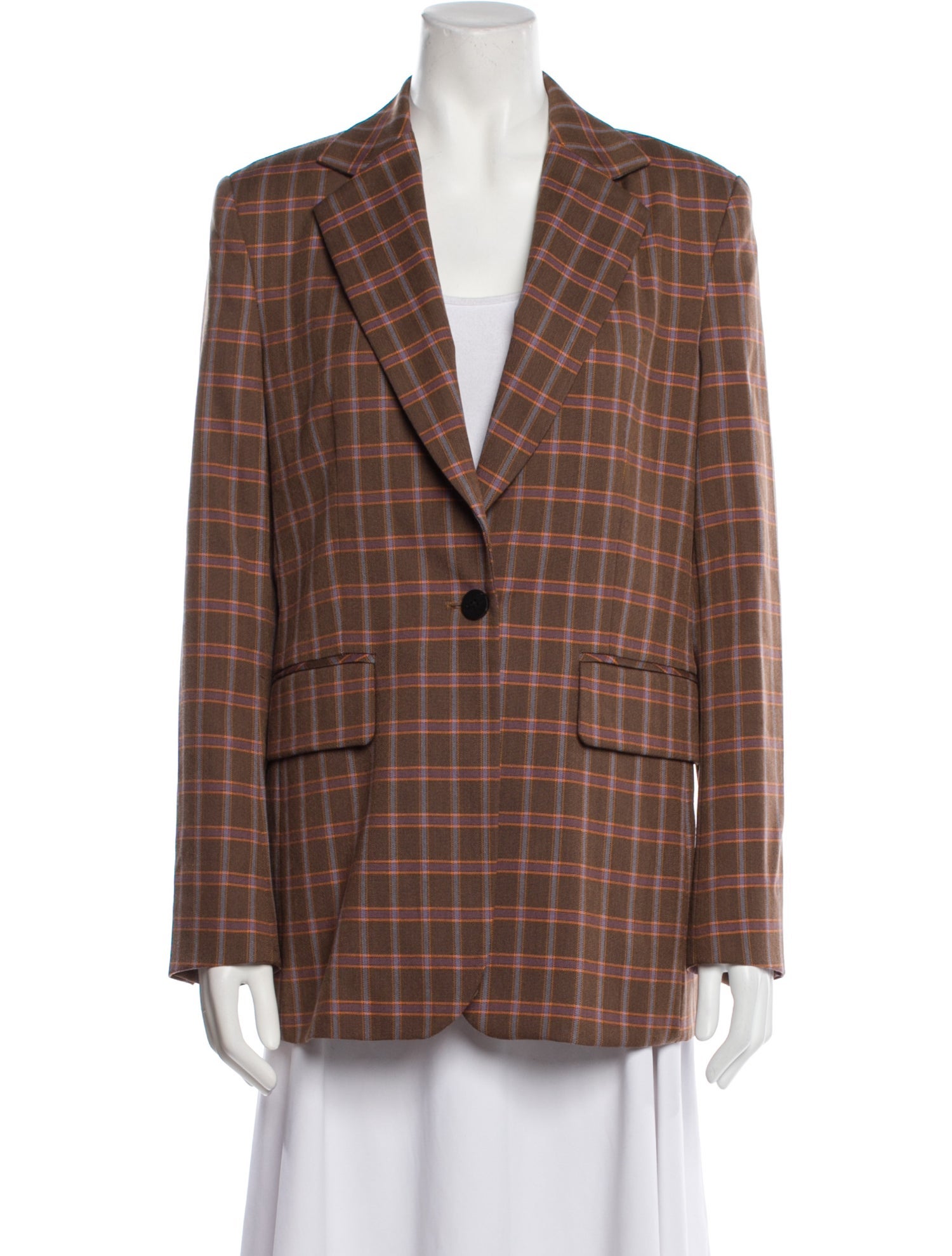 Michelle Waugh Plaid Print Blazer
