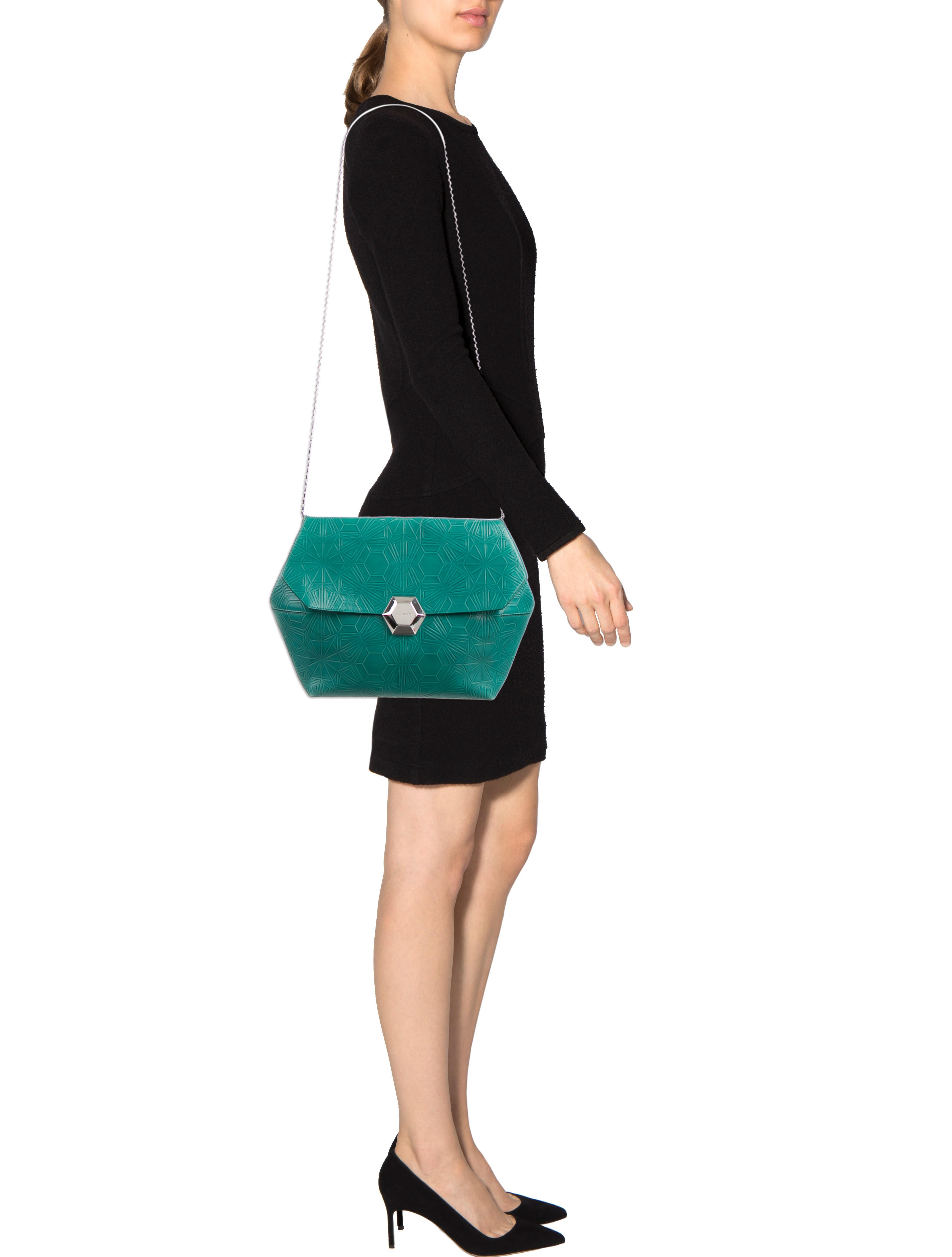 Matthew Williamson x Bvlgari Embossed Leather Crossbody Bag