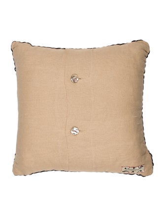 Madeline Weinrib Embroidered Linen Throw Pillow