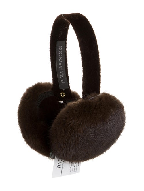 Maximilian Mink-Trimmed Earmuffs w/ Tags Brown