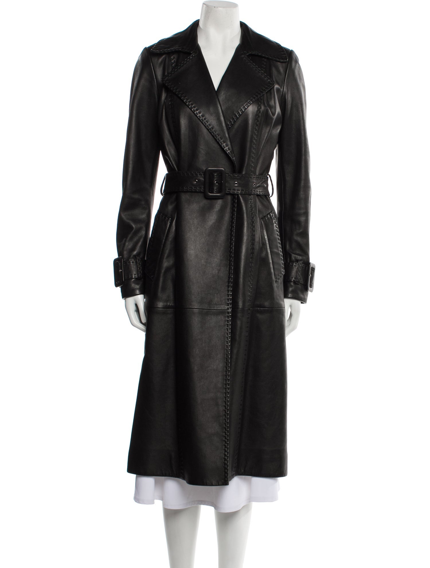 Maximilian Leather Trench Coat