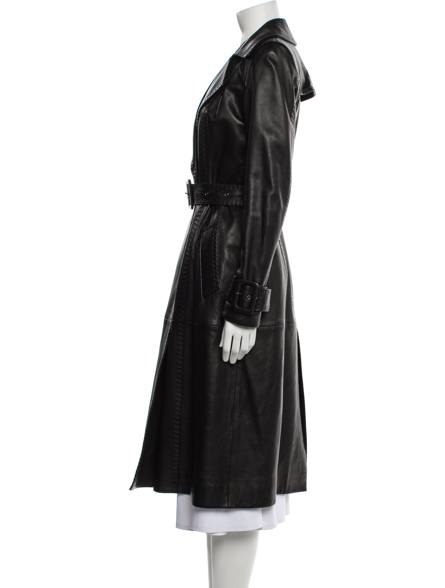 Maximilian Leather Trench Coat