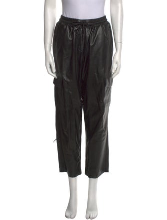 Maximilian Leather Straight Leg Pants