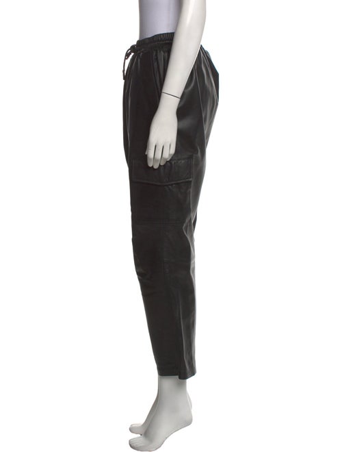 Maximilian Leather Straight Leg Pants