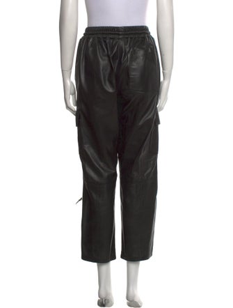 Maximilian Leather Straight Leg Pants