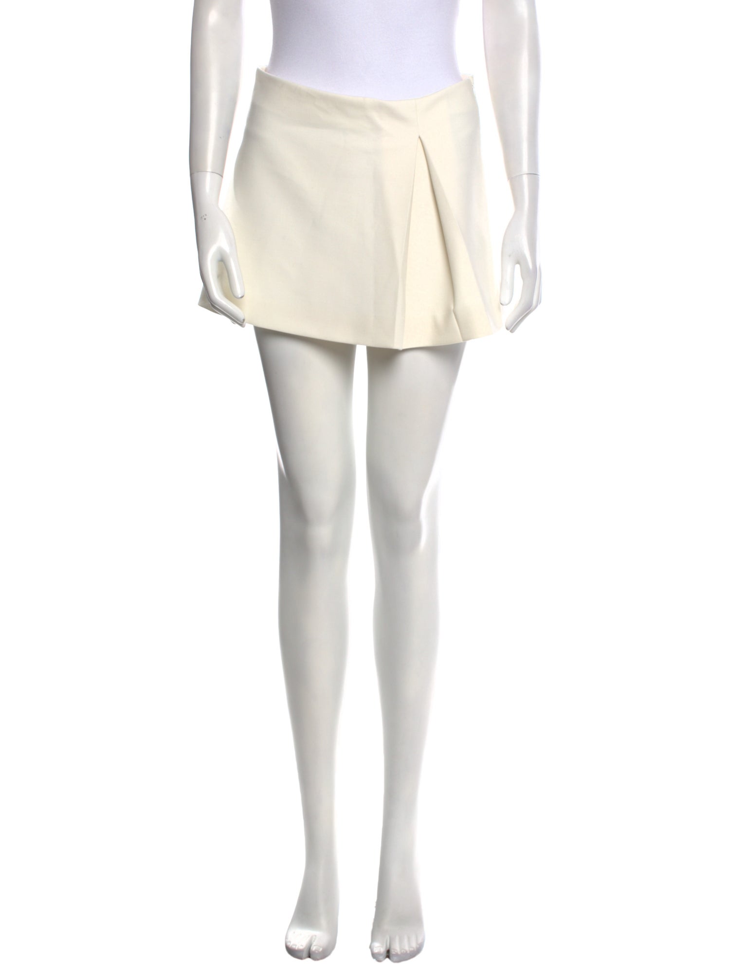 Maximilian Pleated Accents Mini Skirt