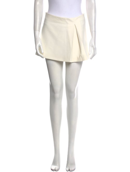 Maximilian Pleated Accents Mini Skirt