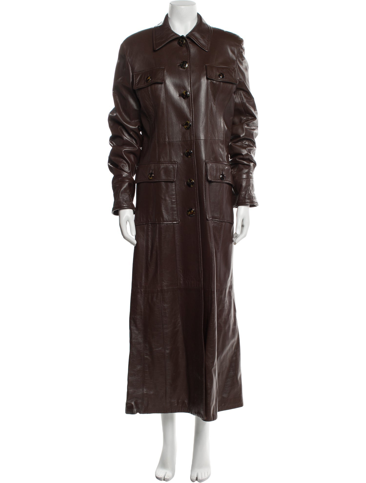 Maximilian Leather Trench Coat