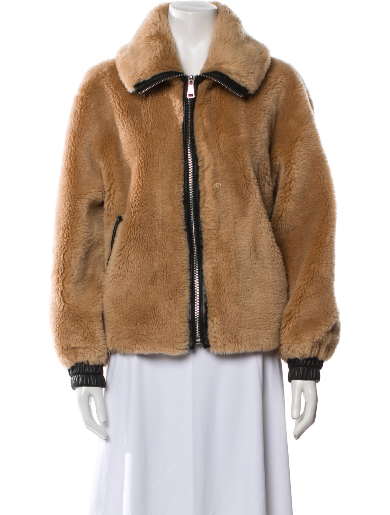 Maximilian Lambswool Faux Fur Jacket