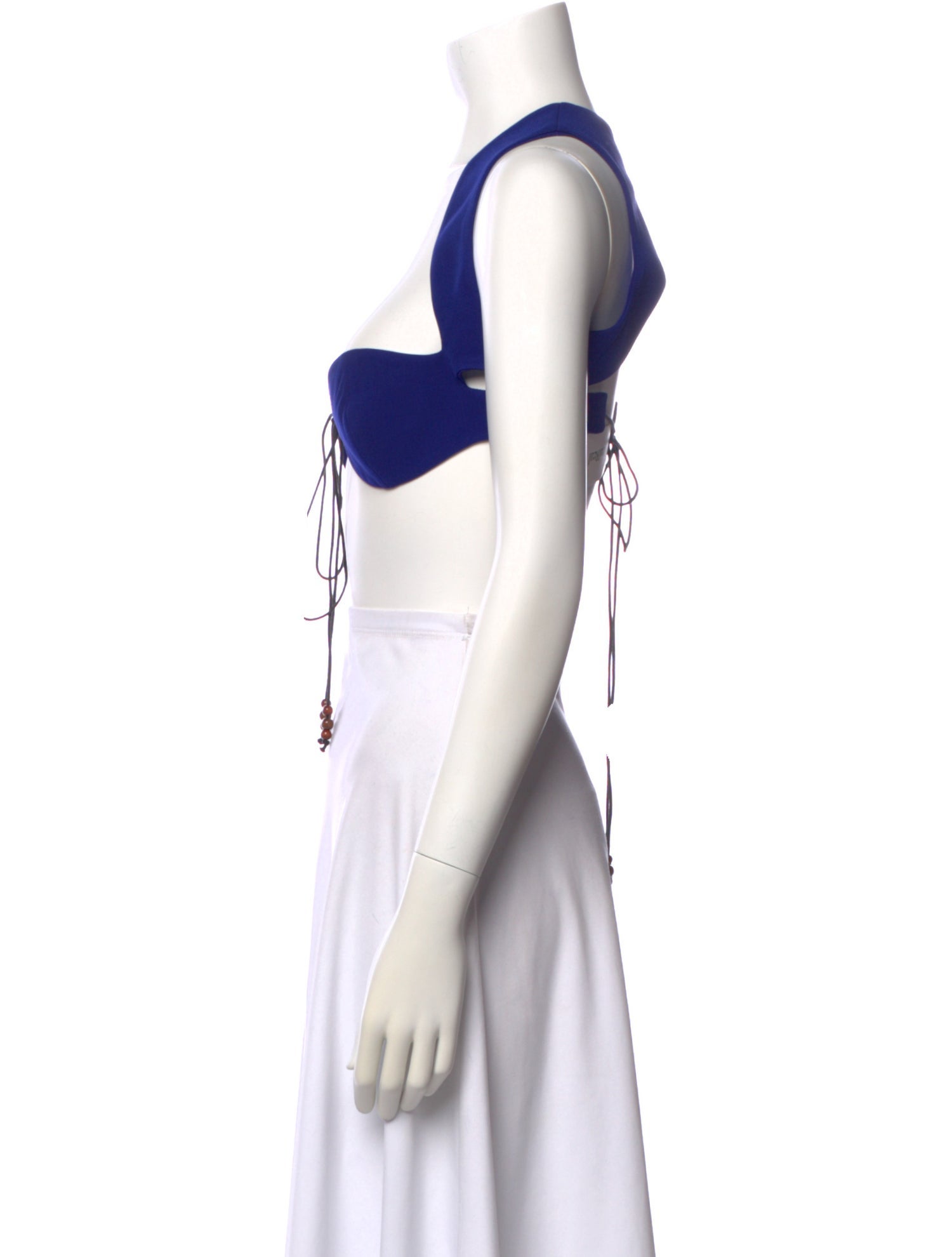Maximilian Halterneck Sleeveless Crop Top