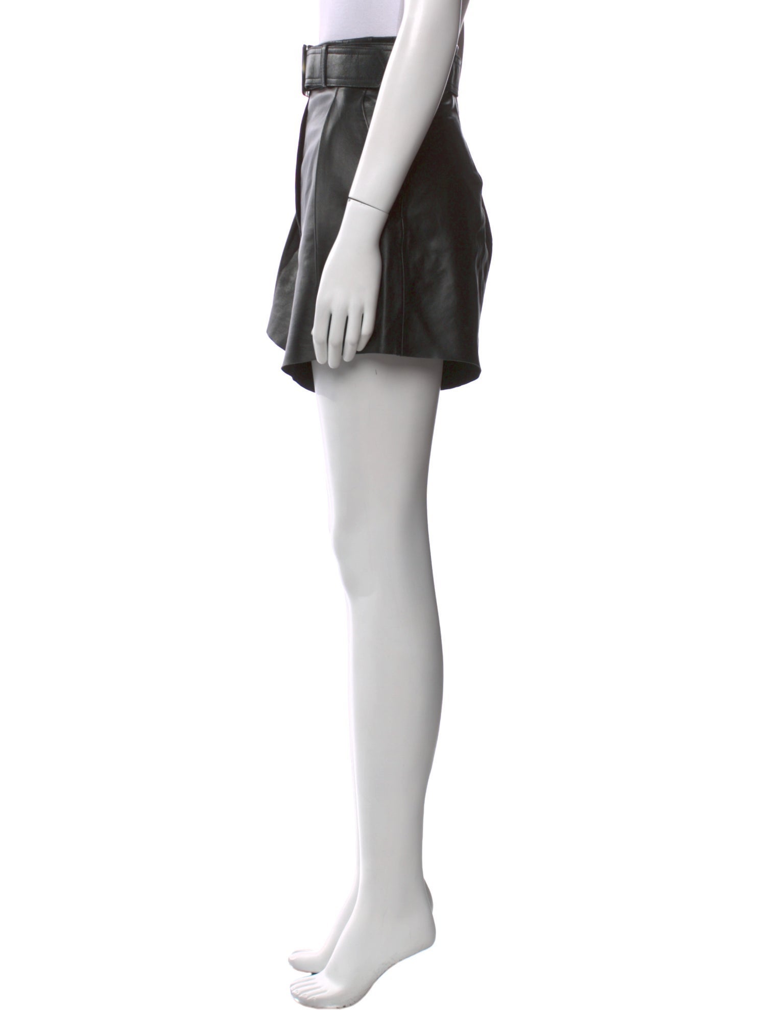Maximilian Leather Mini Shorts