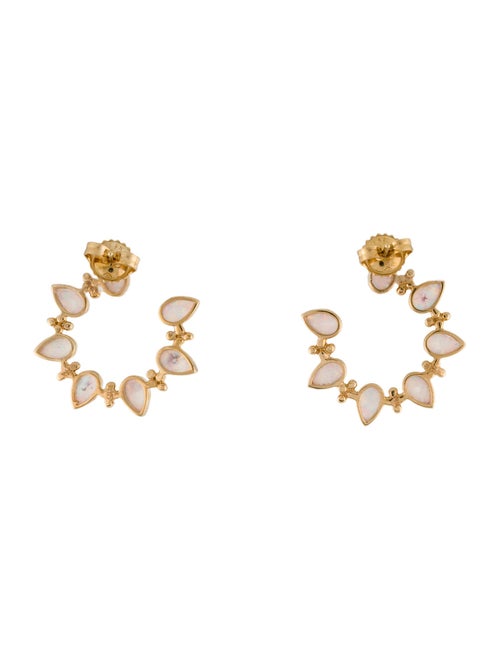 My Story 14K Synthetic Opal Circle Stud Earrings