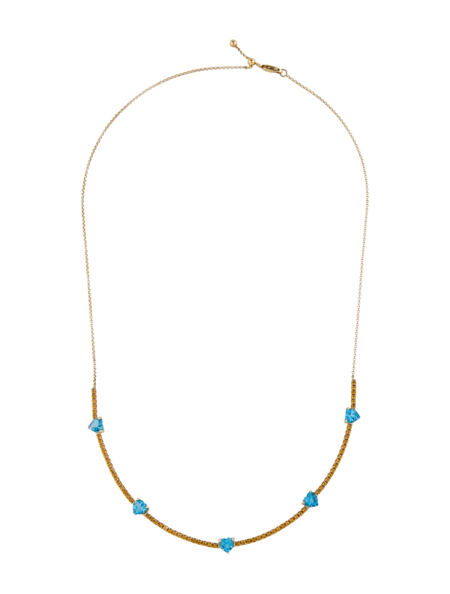 My Story 14K Topaz & Citrine Collar Necklace