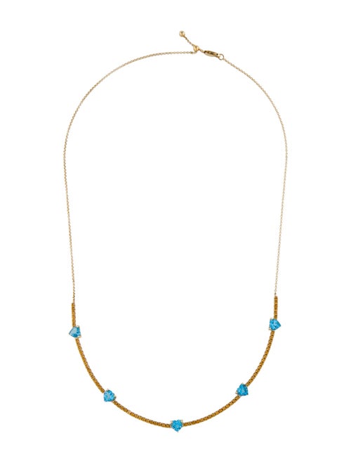 My Story 14K Topaz & Citrine Collar Necklace