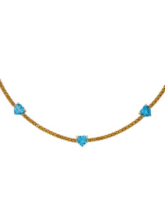 My Story 14K Topaz & Citrine Collar Necklace