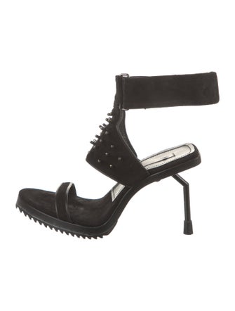 Miharayasuhiro Suede Studded Accents Sandals