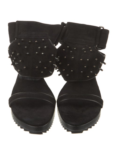 Miharayasuhiro Suede Studded Accents Sandals