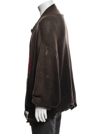 Miharayasuhiro Graphic Print V-Neck Cardigan