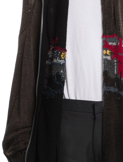 Miharayasuhiro Graphic Print V-Neck Cardigan