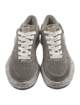 Miharayasuhiro Suede Embroidered Accent Sneakers