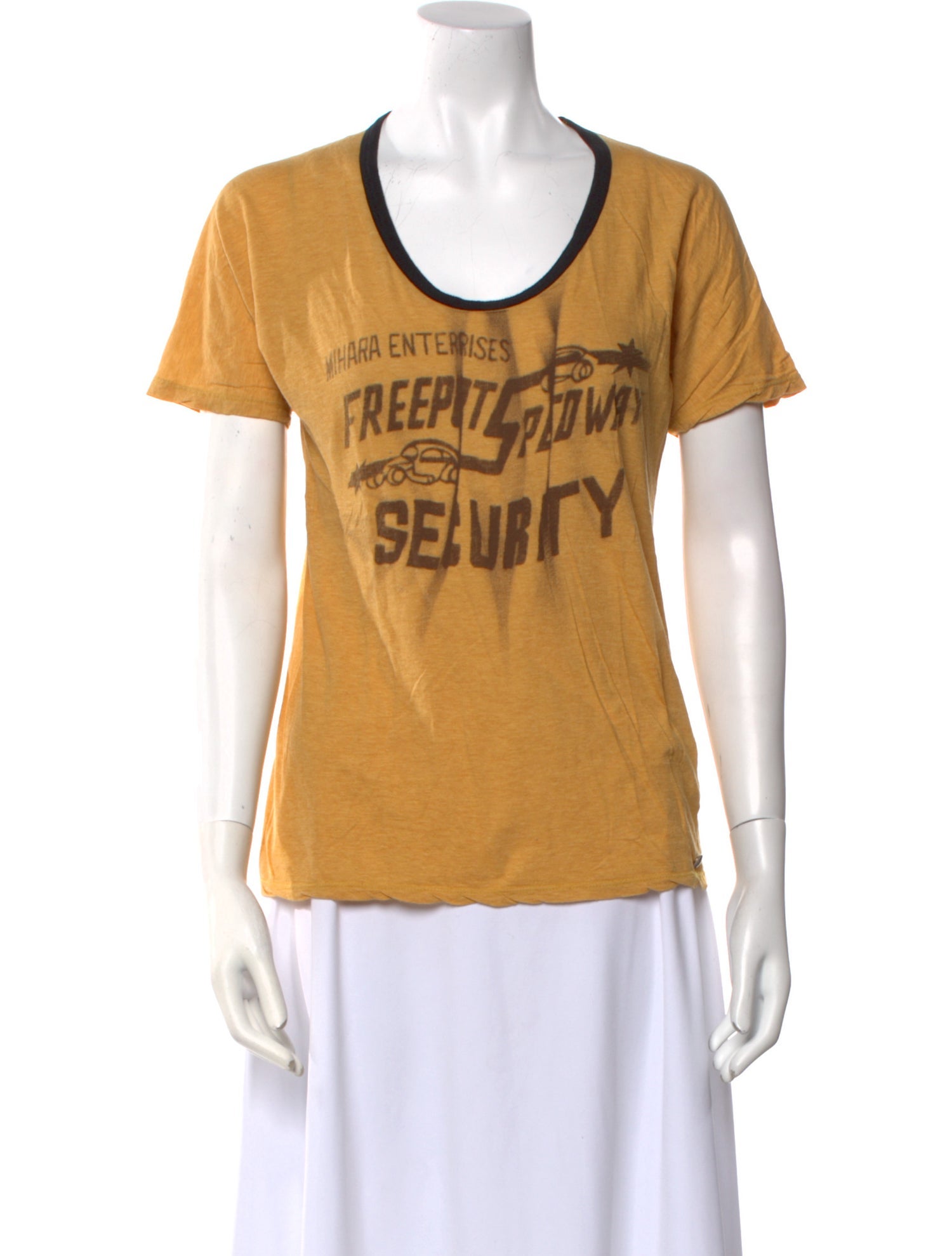 Miharayasuhiro Graphic Print Scoop Neck T-Shirt