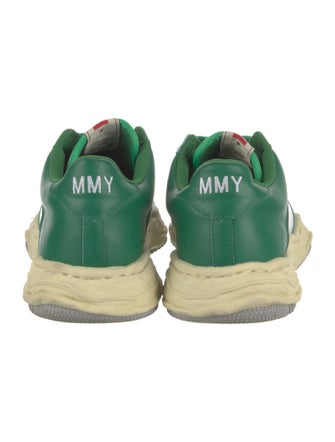 Miharayasuhiro Leather Colorblock Pattern Sneakers